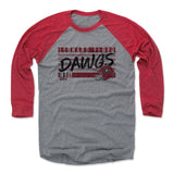 Mens Baseball T-Shirt Red / Heather Gray