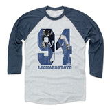 Mens Baseball T-Shirt Indigo / Ash